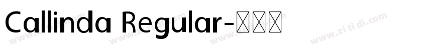 Callinda Regular字体转换